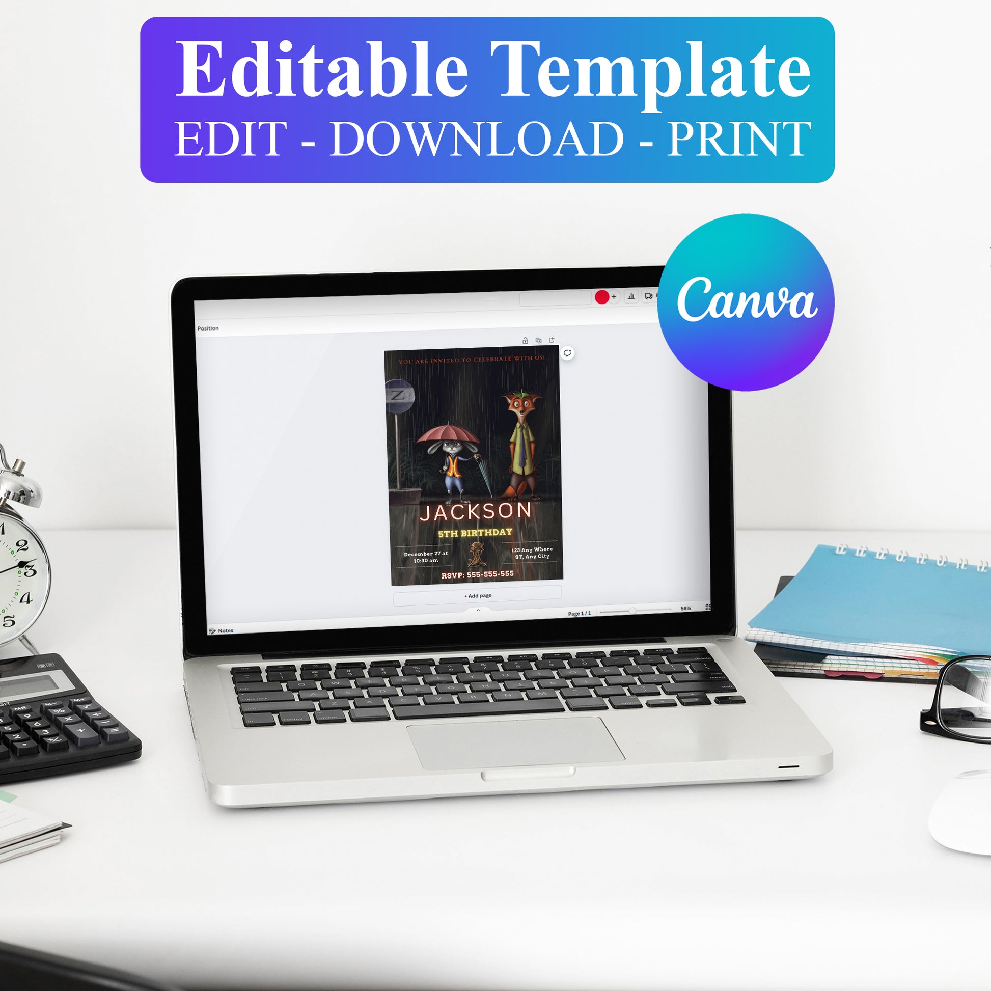 Adorable Zootopia 2 Invitations Online - CreativeRino