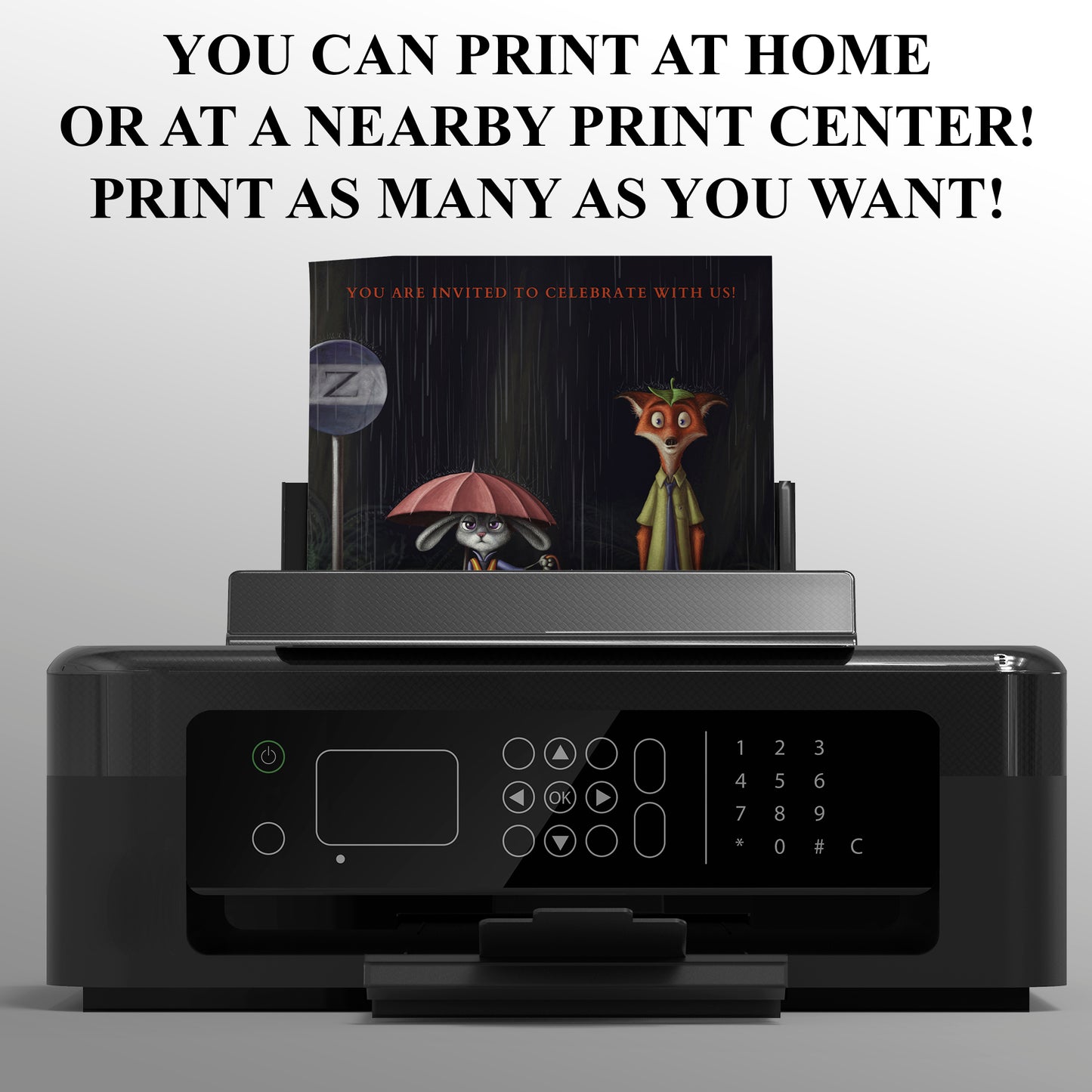 Adorable Zootopia 2 Invitations Online - CreativeRino