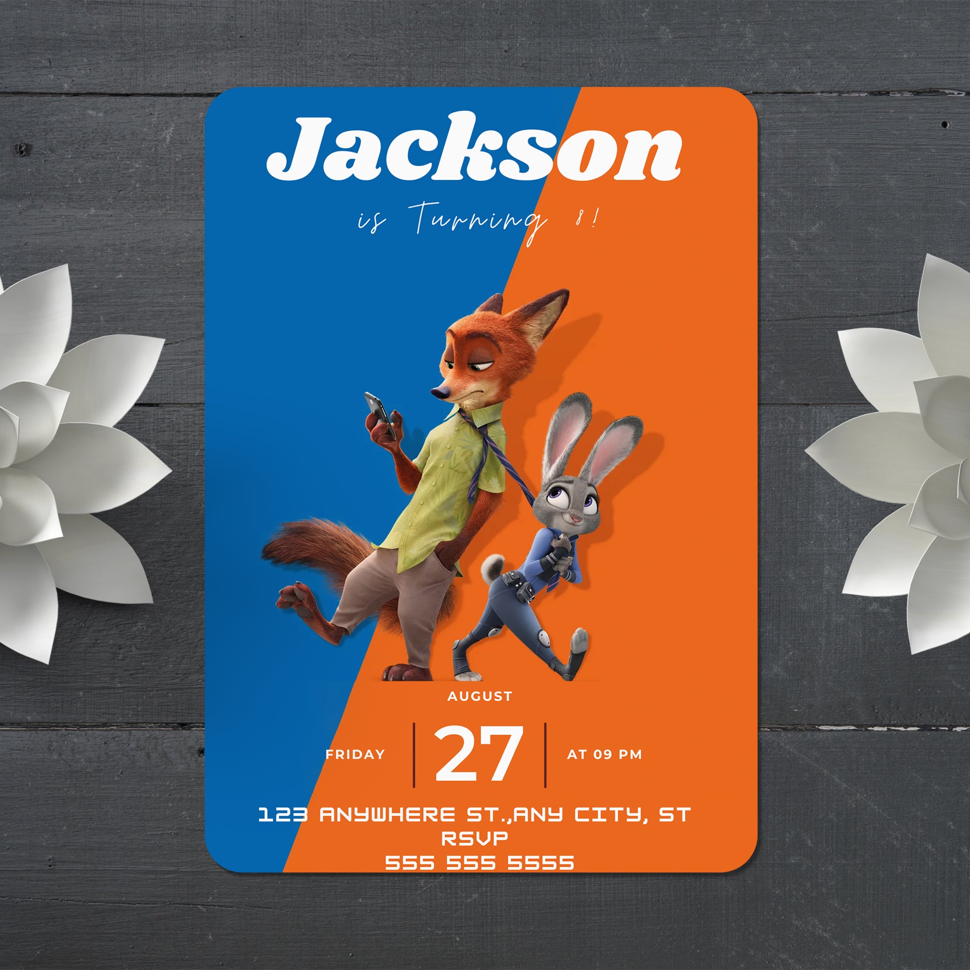 Zootopia 2 Birthday Party Invitations WOW - CreativeRino