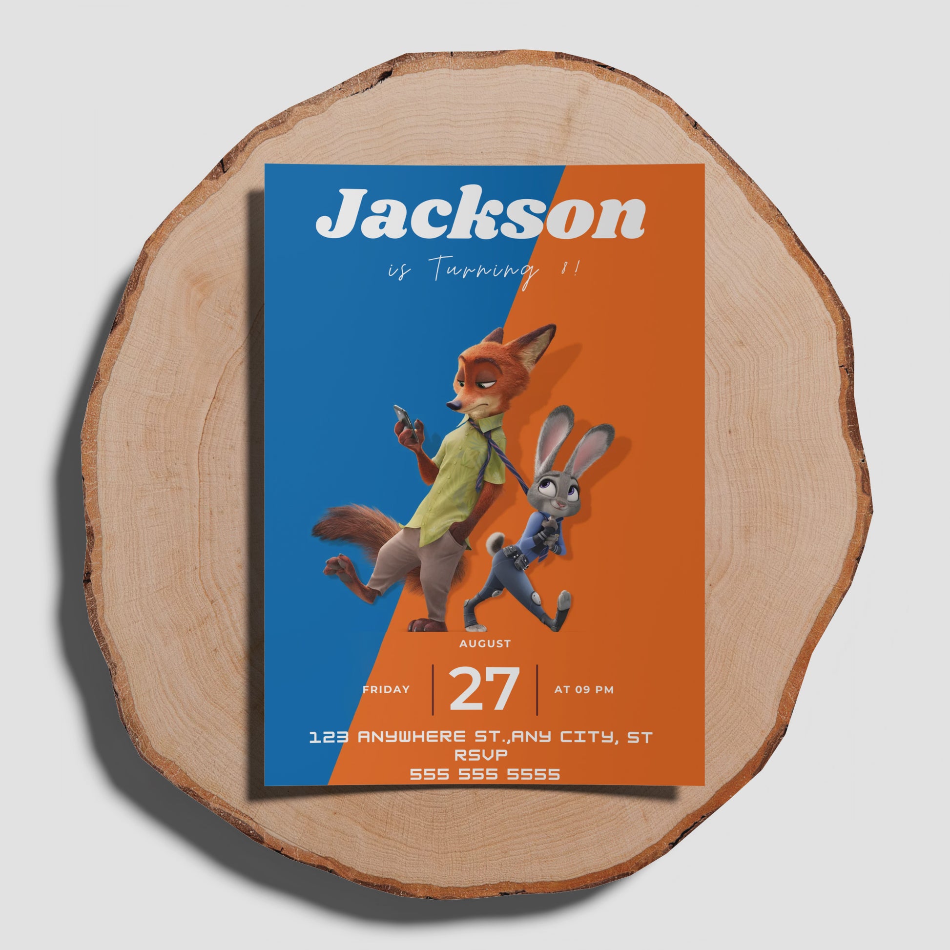 Zootopia 2 Birthday Party Invitations WOW - CreativeRino