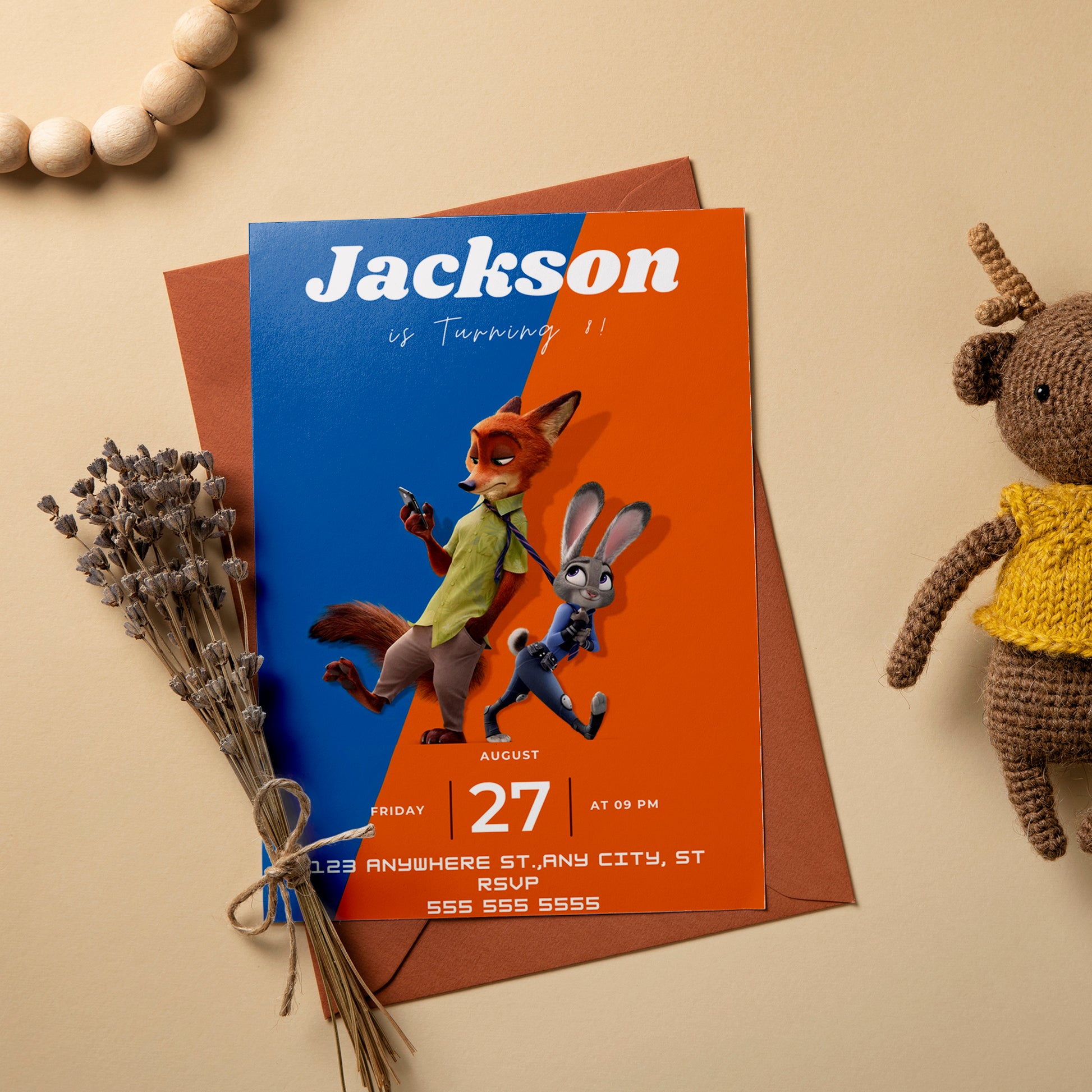 Zootopia 2 Birthday Party Invitations WOW - CreativeRino