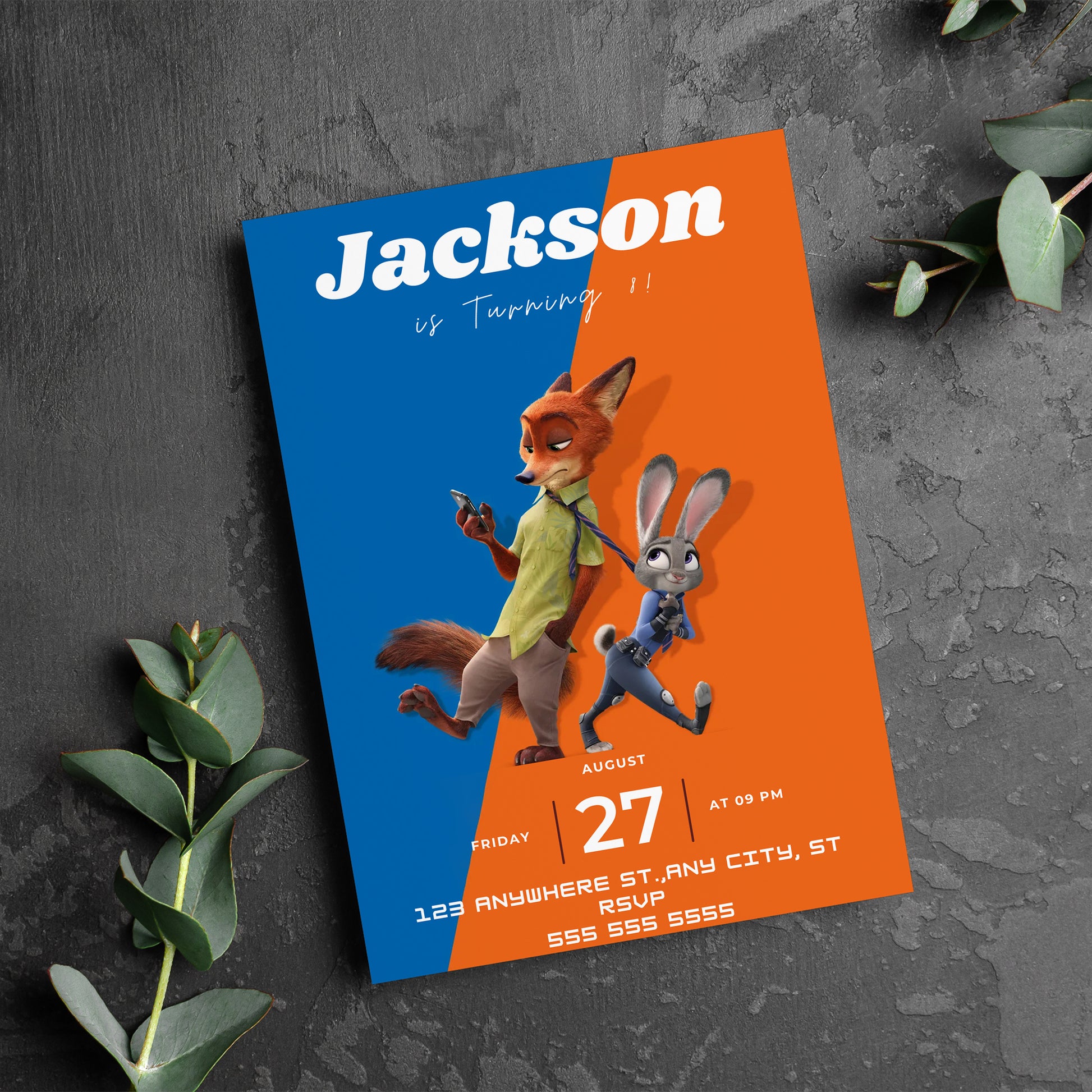 Zootopia 2 Birthday Party Invitations WOW - CreativeRino