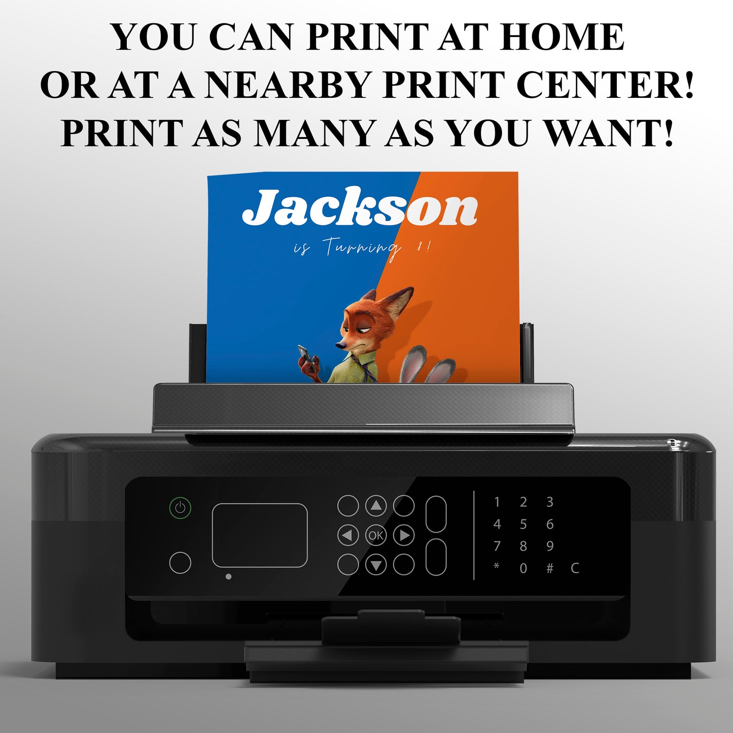 Zootopia 2 Birthday Party Invitations WOW - CreativeRino