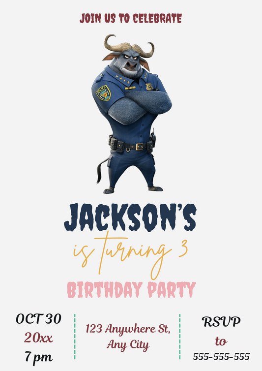 Plan Fun with Zootopia 2 Party Invitations - CreativeRino