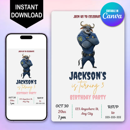 Plan Fun with Zootopia 2 Party Invitations - CreativeRino