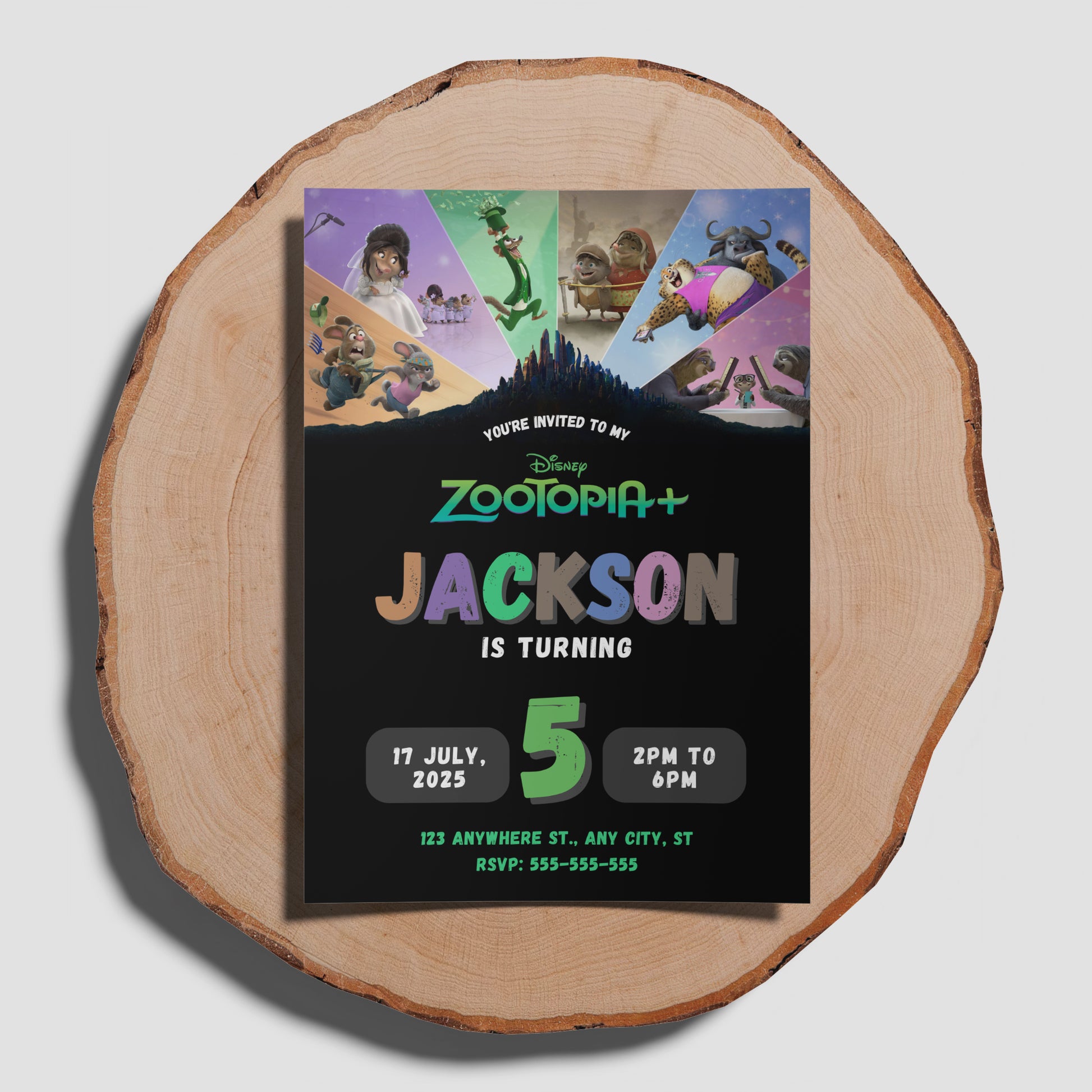 Zootopia 2 Birthday Invitation Template Easy - CreativeRino
