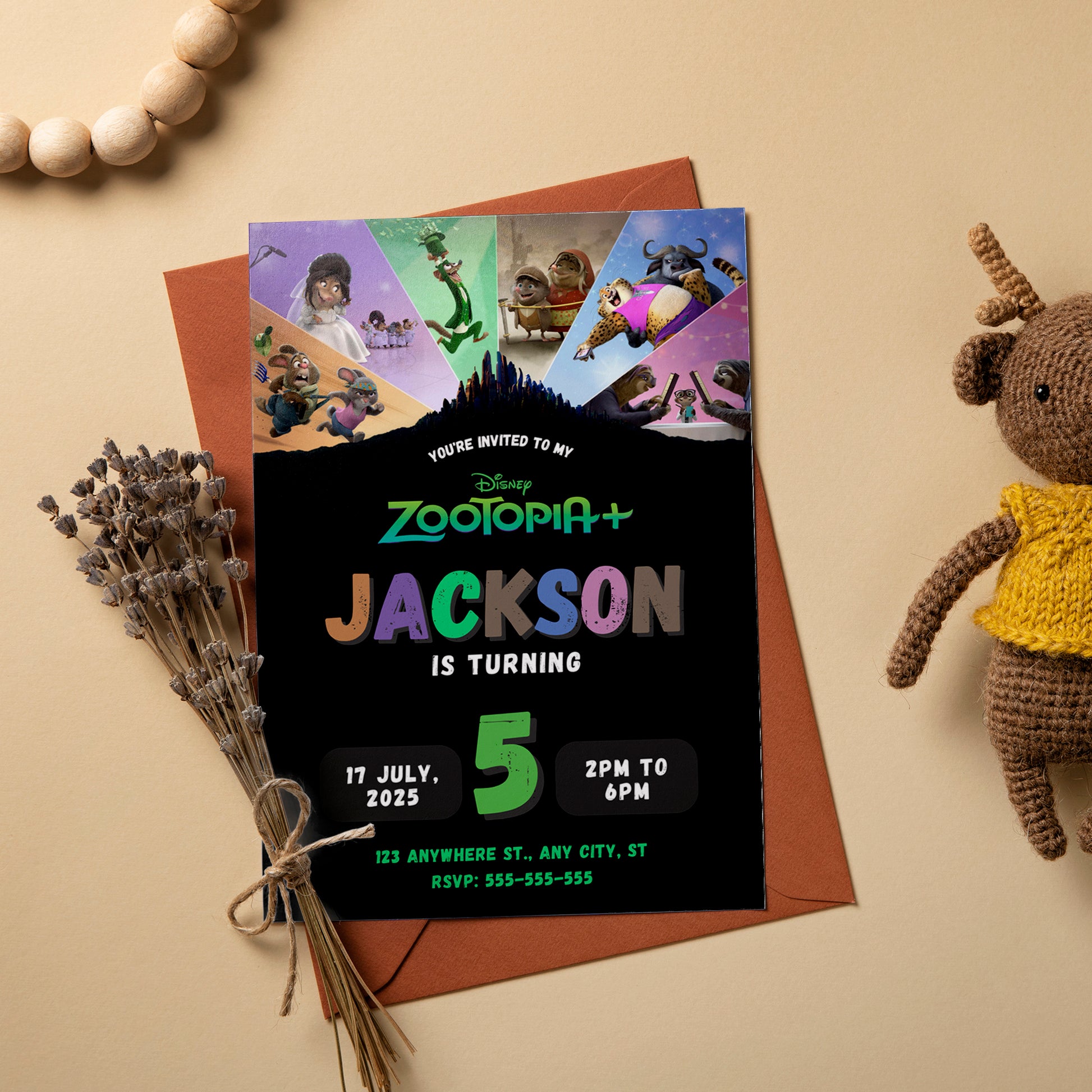 Zootopia 2 Birthday Invitation Template Easy - CreativeRino