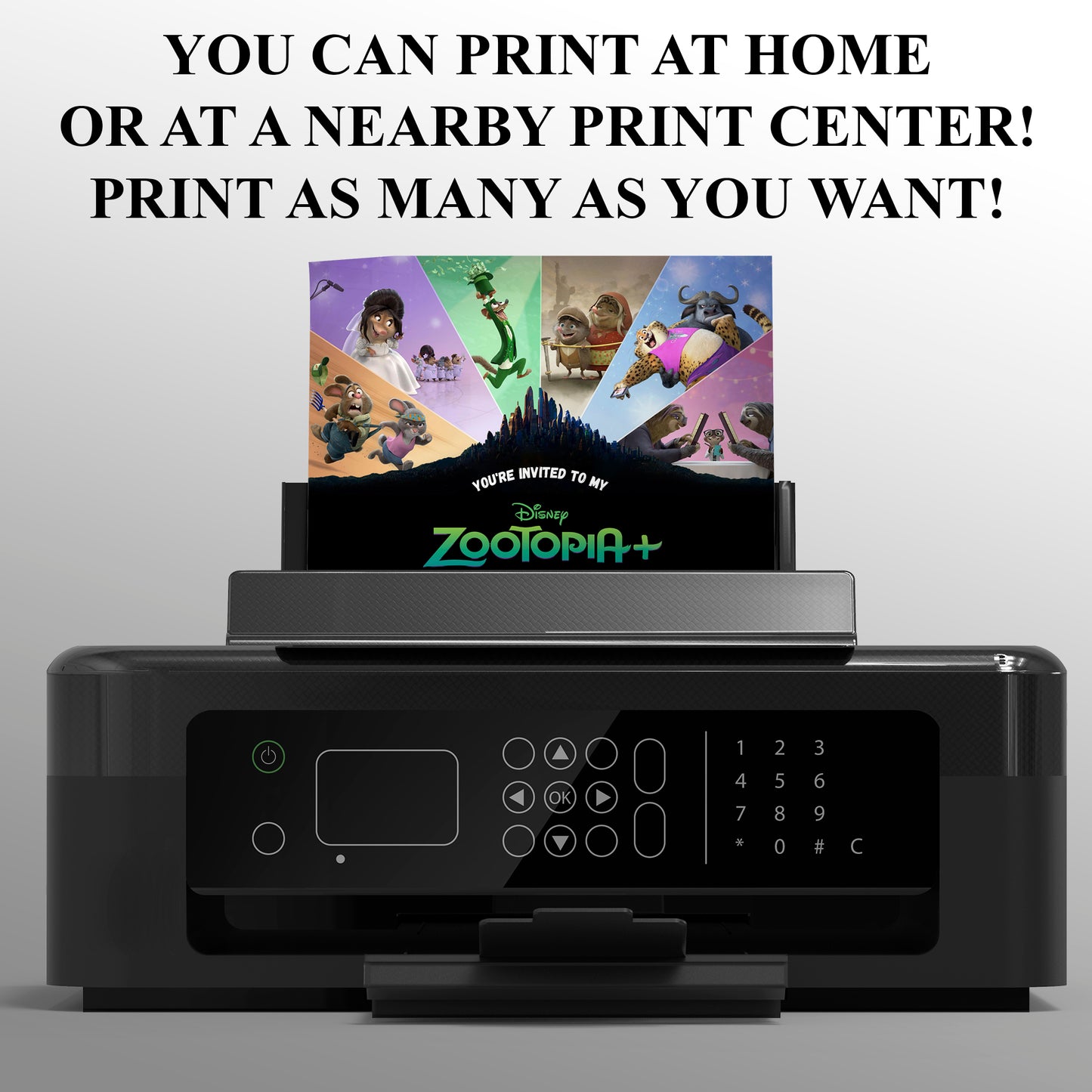 Zootopia 2 Birthday Invitation Template Easy - CreativeRino