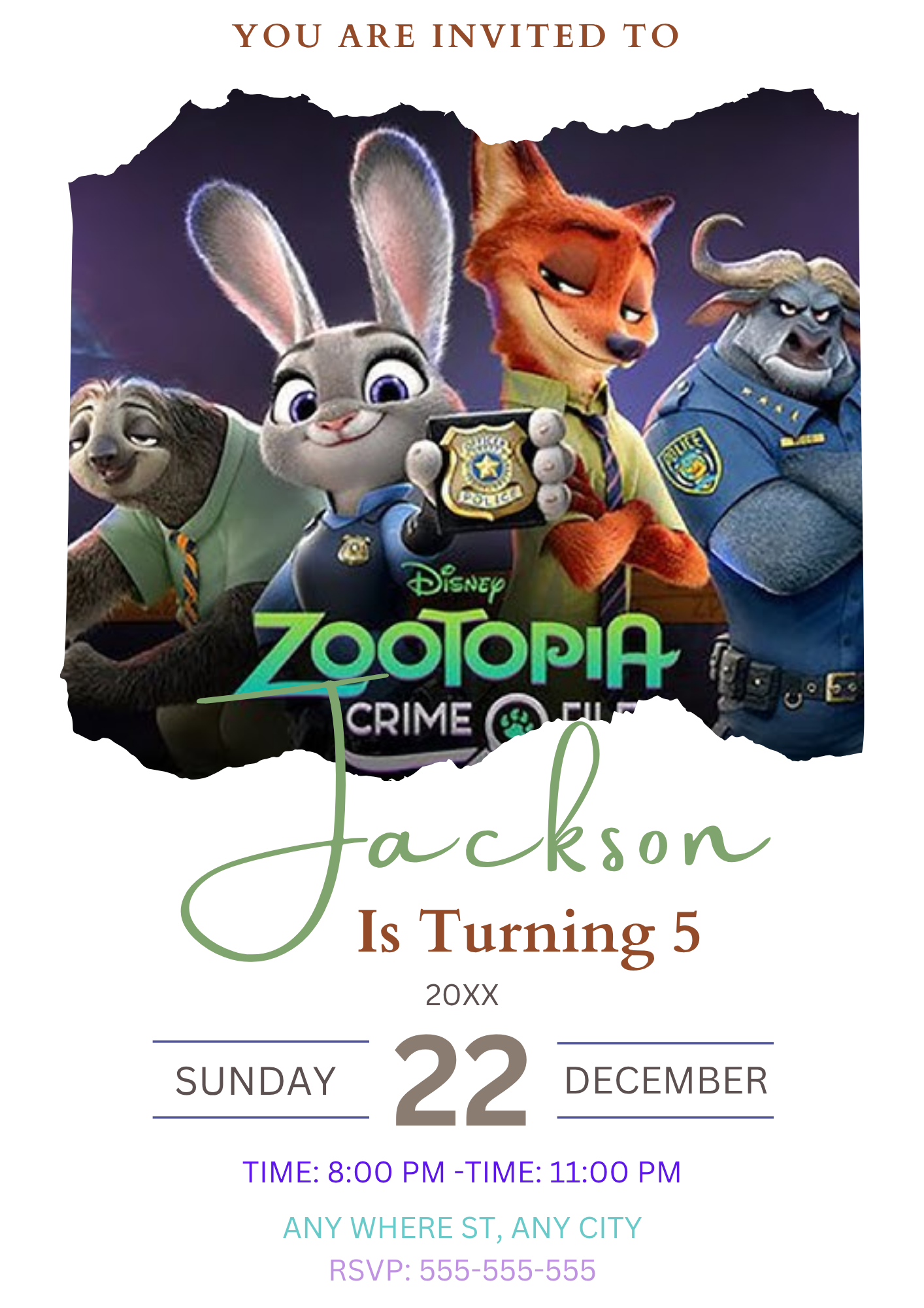 Fast & Fun Zootopia 2 Invite for Kids - CreativeRino