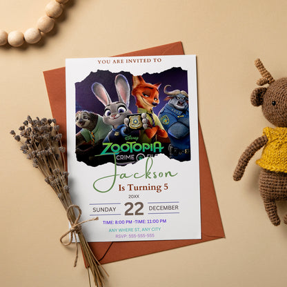Fast & Fun Zootopia 2 Invite for Kids - CreativeRino
