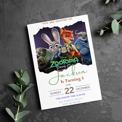 Fast & Fun Zootopia 2 Invite for Kids - CreativeRino