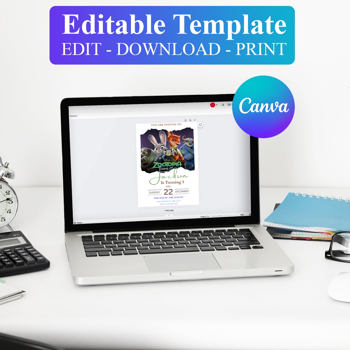 Fast & Fun Zootopia 2 Invite for Kids - CreativeRino