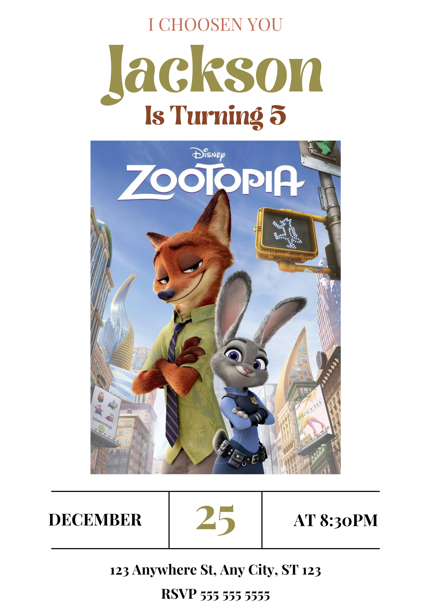 Zootopia 2 Birthday Invite That Stands Out - CreativeRino