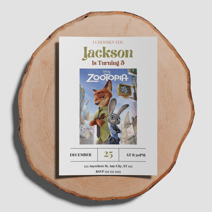 Zootopia 2 Birthday Invite That Stands Out - CreativeRino