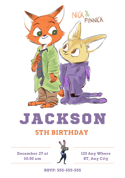 Create Joy with Zootopia 2 Invitations - CreativeRino