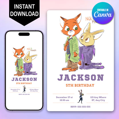 Create Joy with Zootopia 2 Invitations - CreativeRino