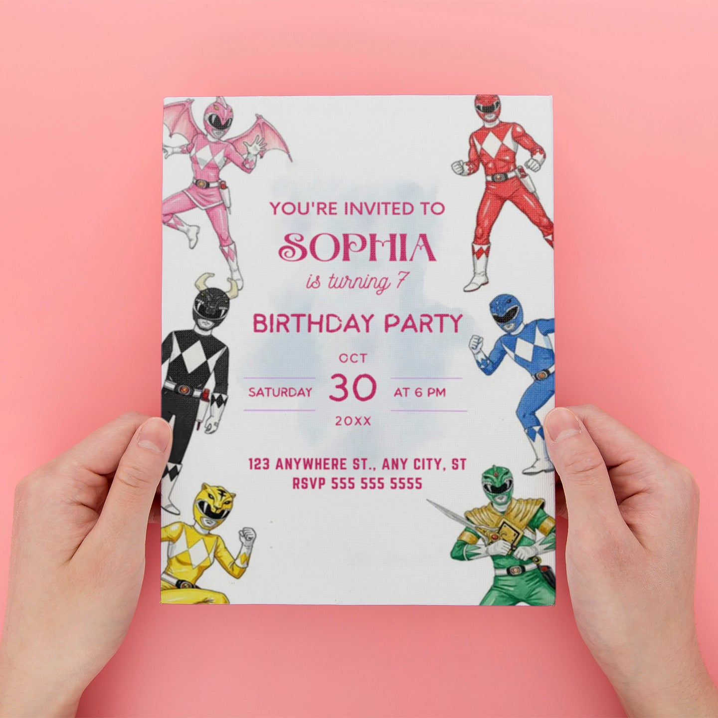 Birthday Invitations Power Rangers - CreativeRino