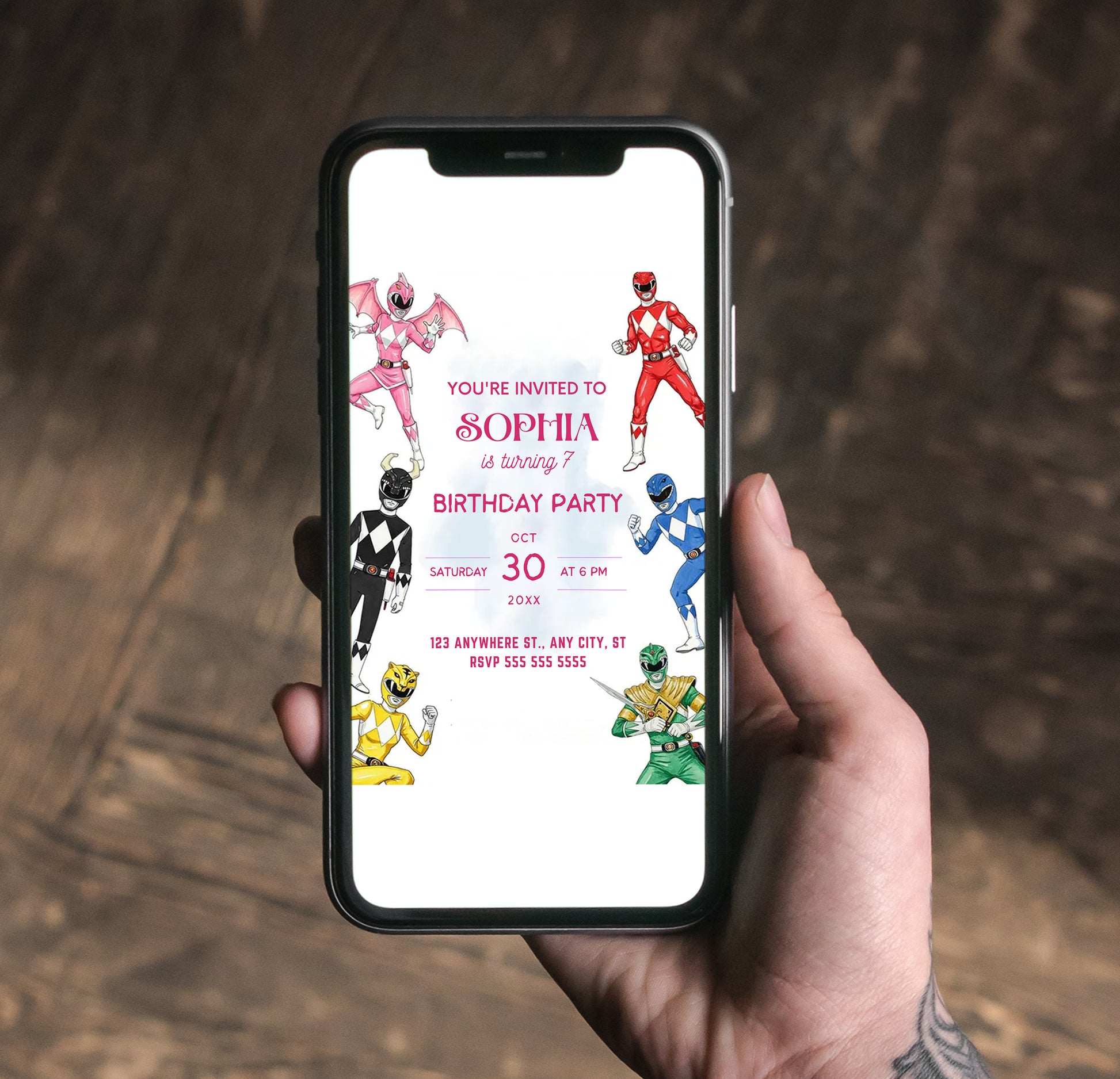 Birthday Invitations Power Rangers - CreativeRino