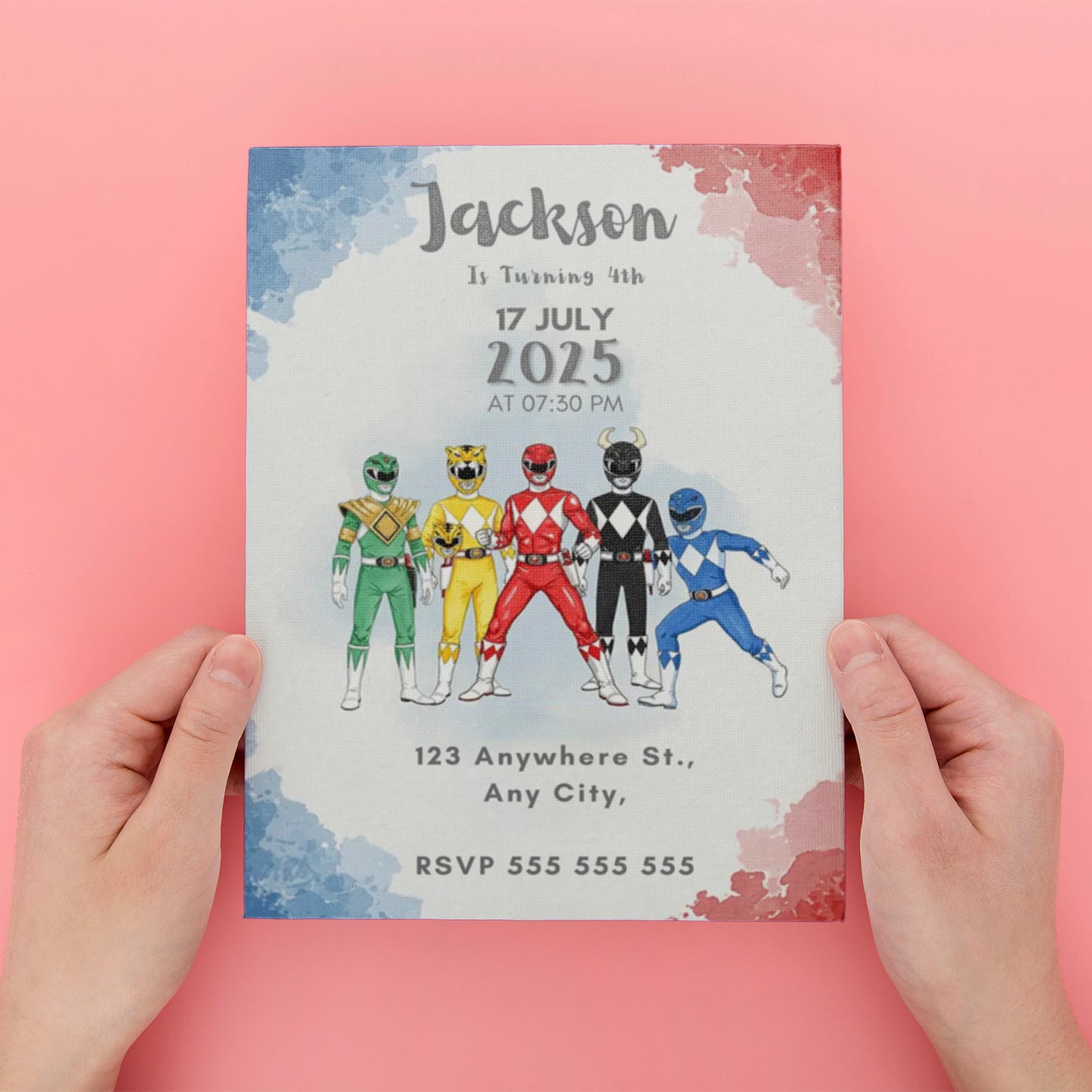 Power Rangers Invitations - CreativeRino