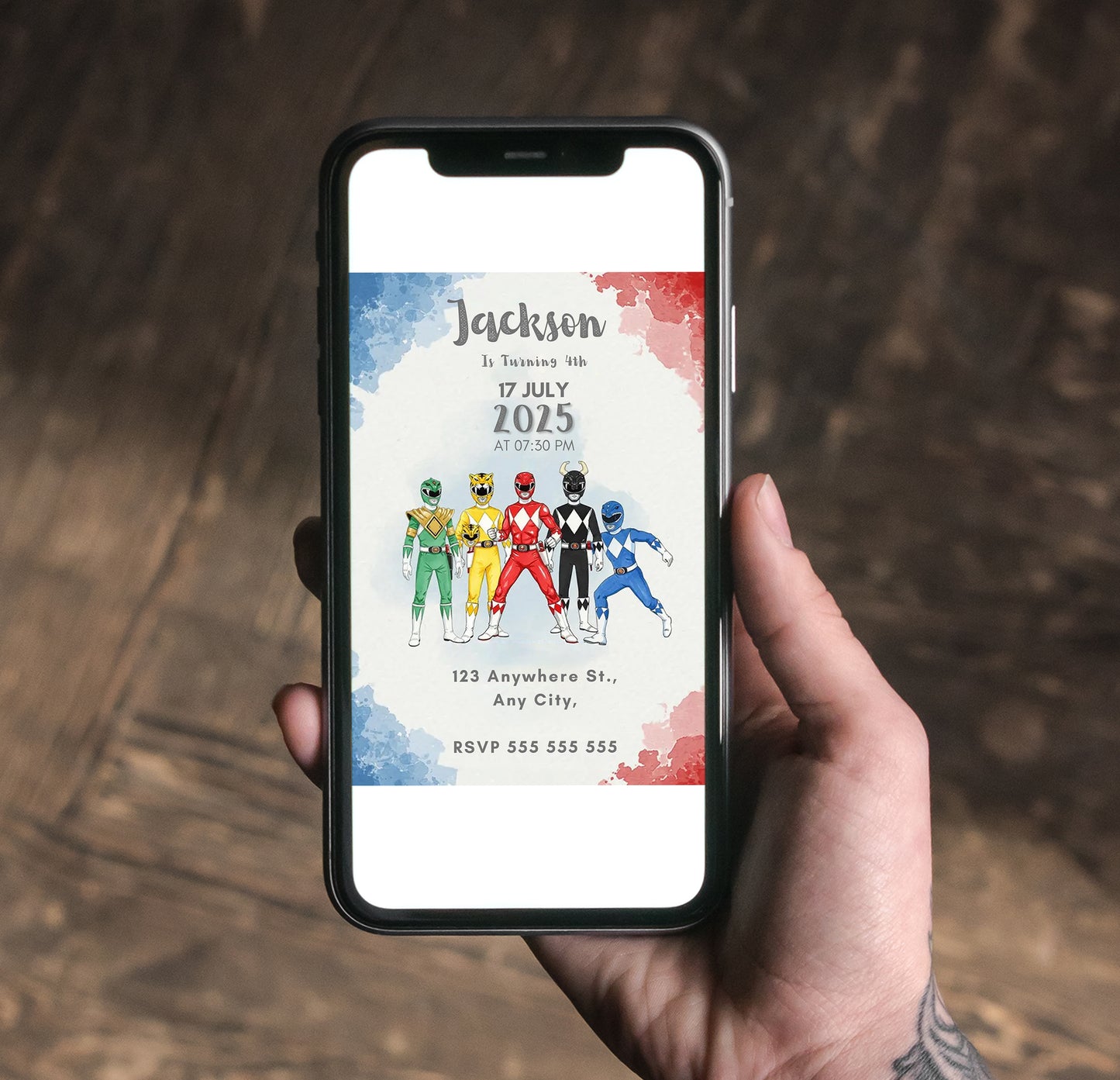 Power Rangers Invitations - CreativeRino