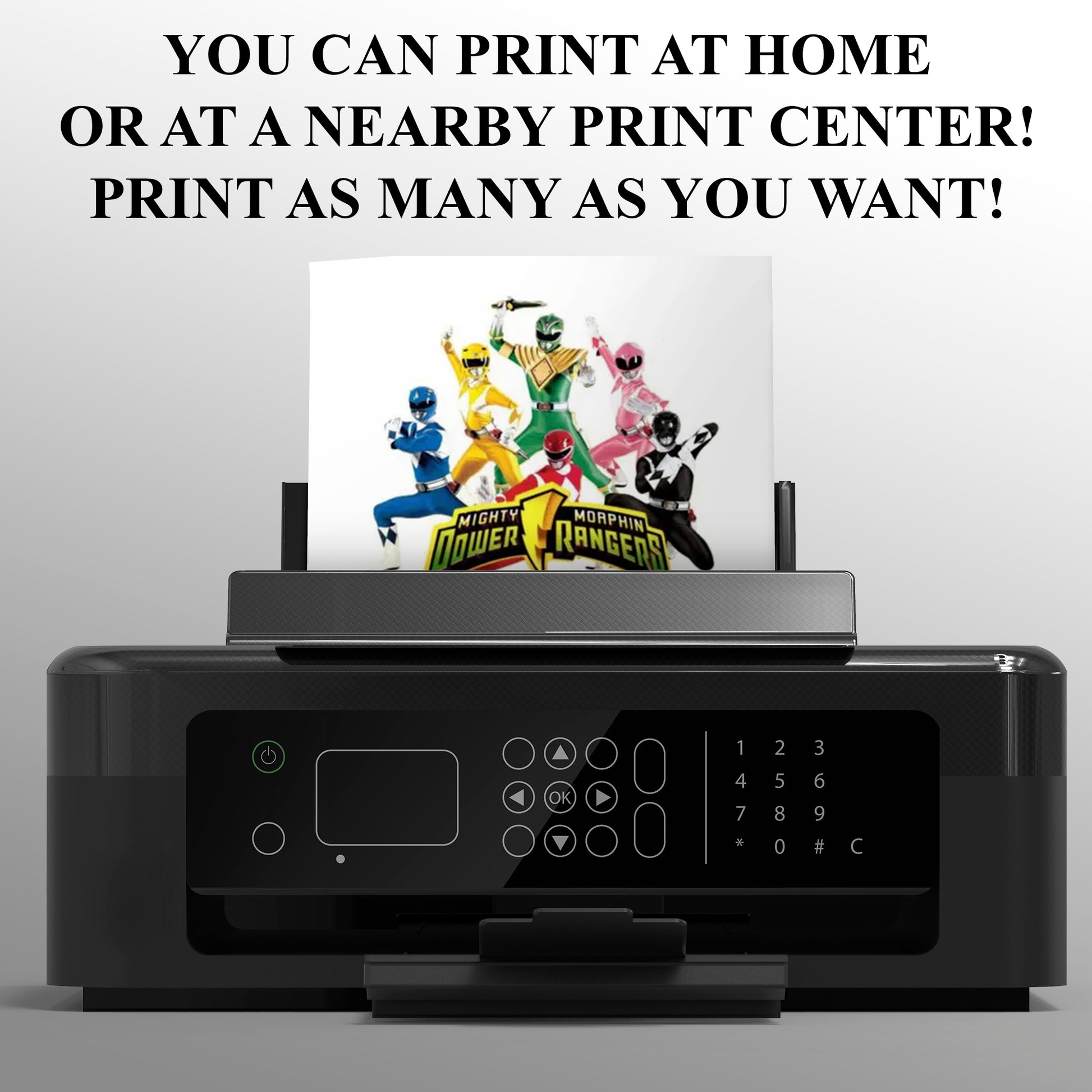 Mighty Morphin Power Rangers Birthday Invitations - CreativeRino