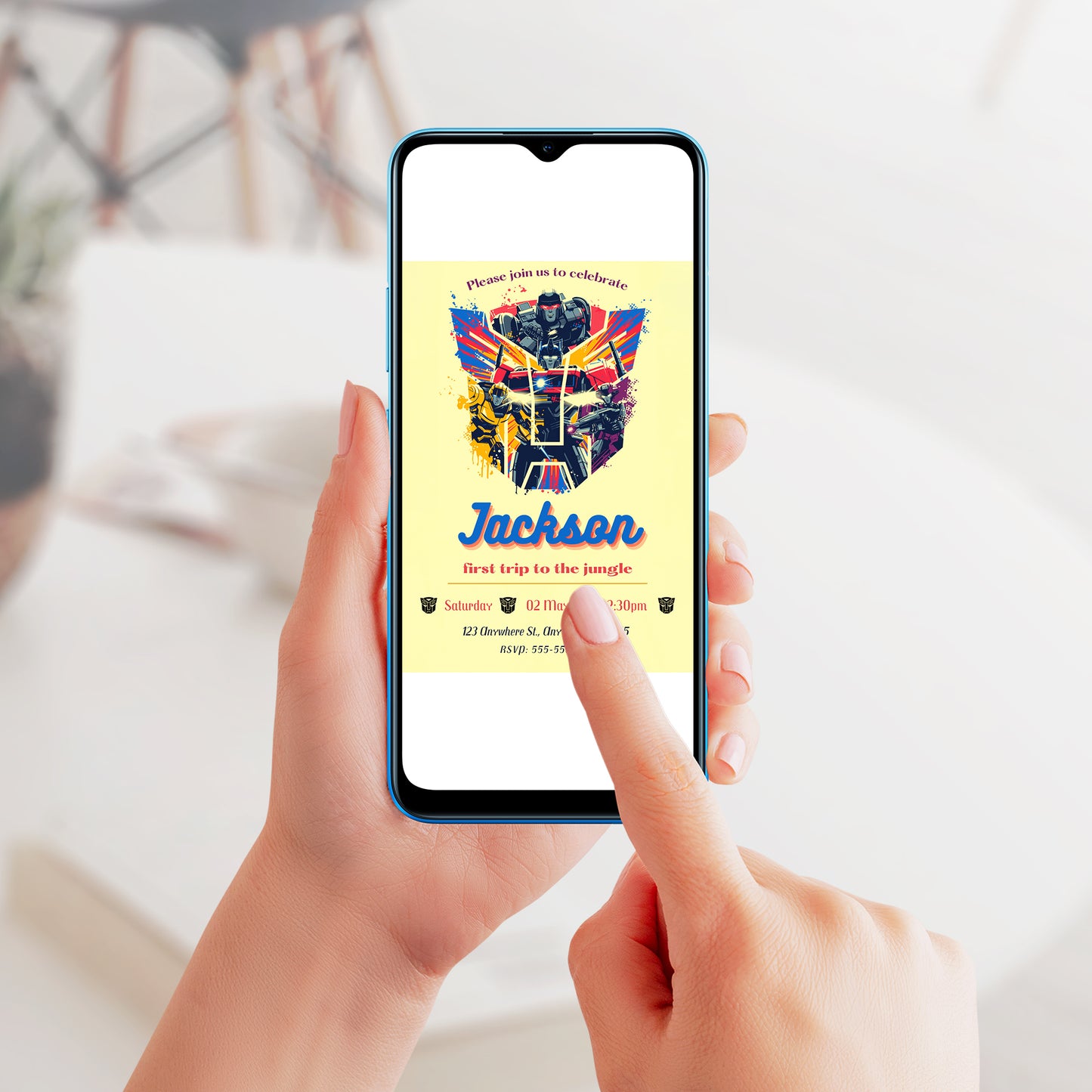 Transformers One Birthday Invitation Template - CreativeRino