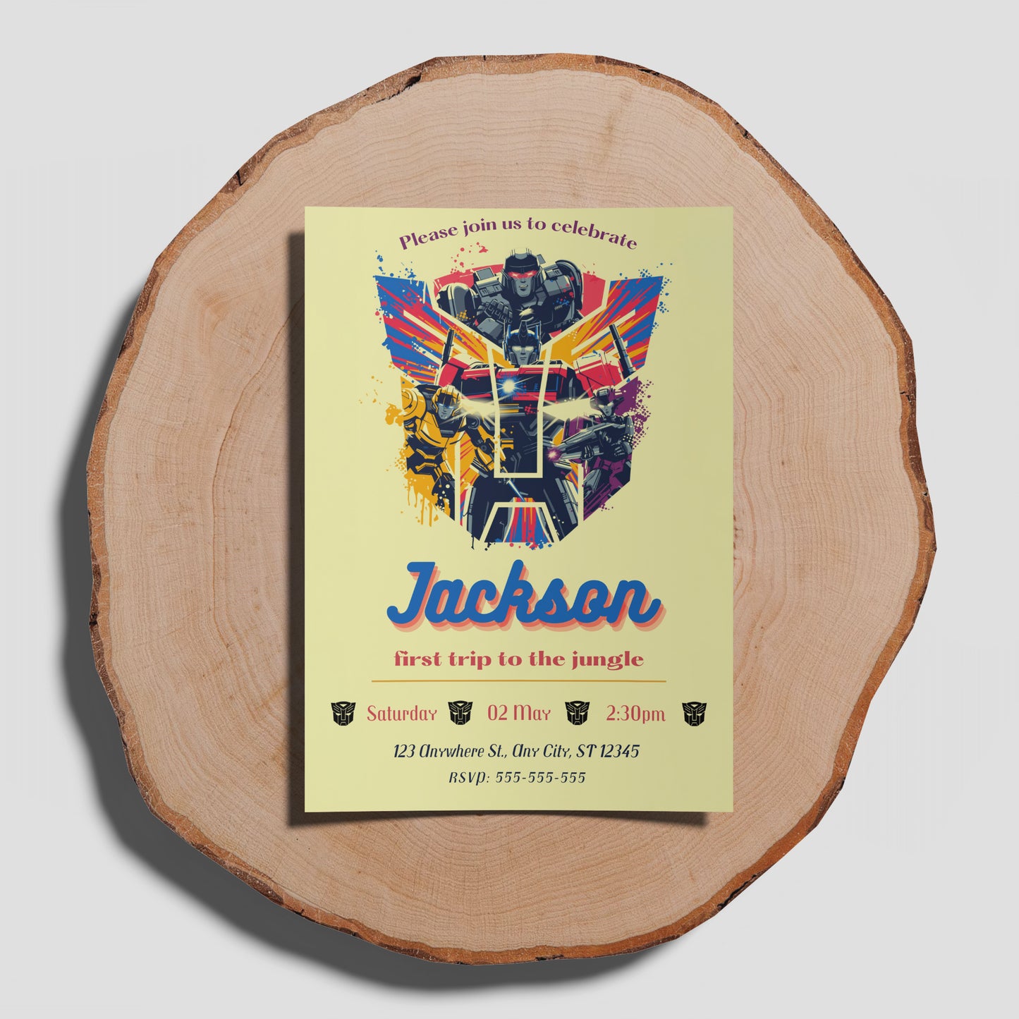 Transformers One Birthday Invitation Template - CreativeRino