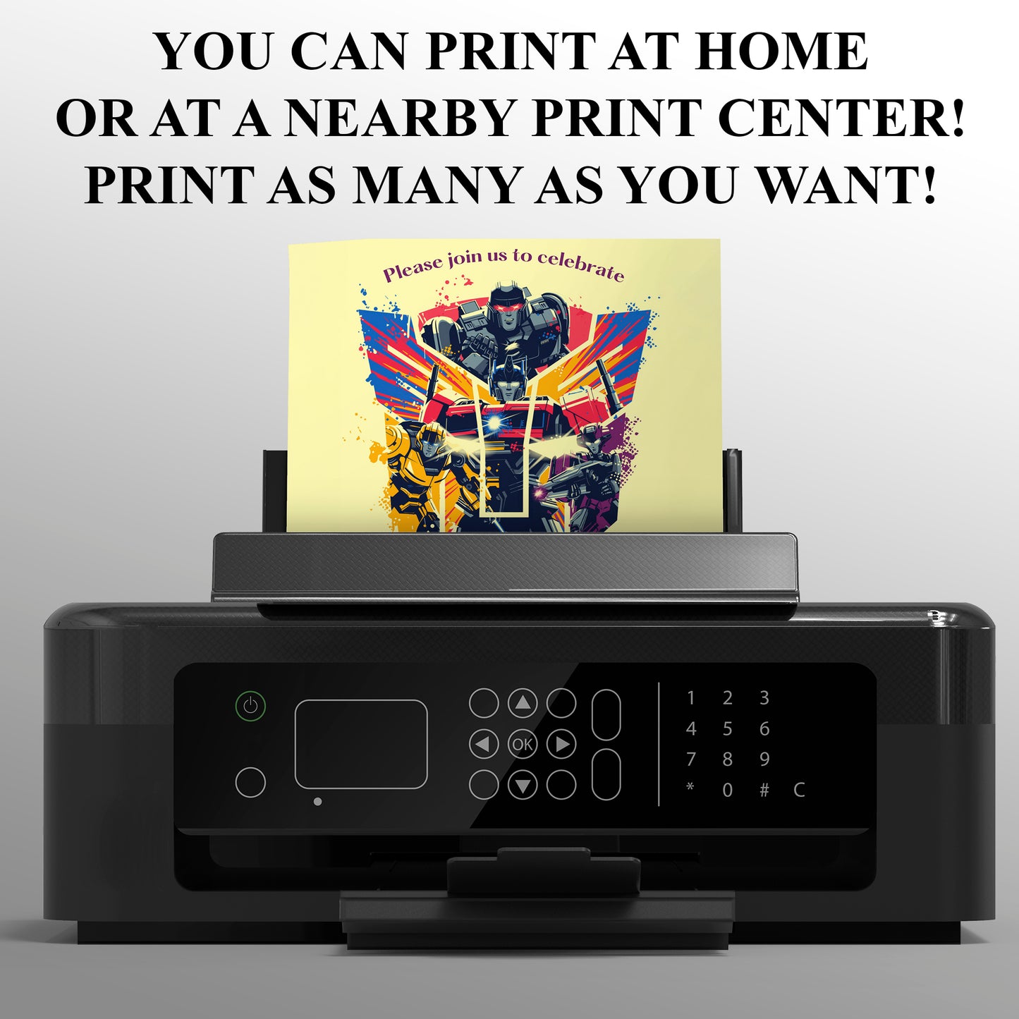 Transformers One Birthday Invitation Template - CreativeRino