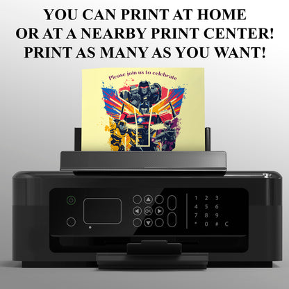 Transformers One Birthday Invitation Template - CreativeRino