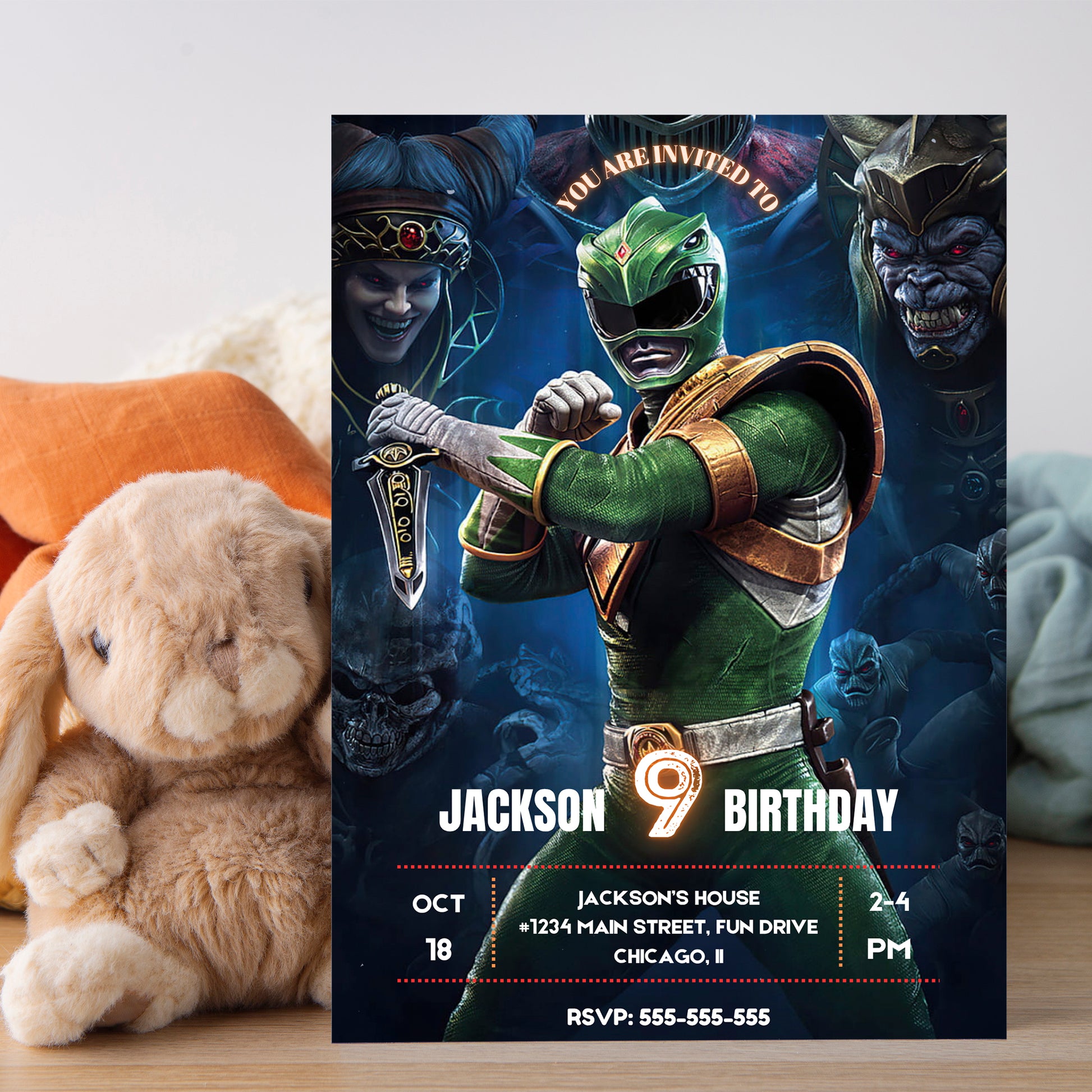 Power Rangers Dino Charge Invitations - CreativeRino