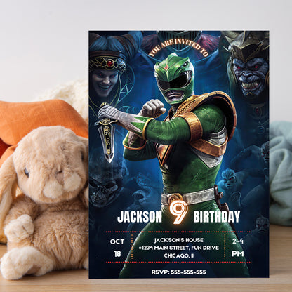 Power Rangers Dino Charge Invitations - CreativeRino