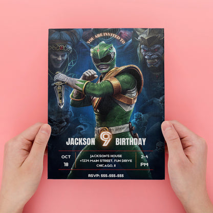 Power Rangers Dino Charge Invitations - CreativeRino