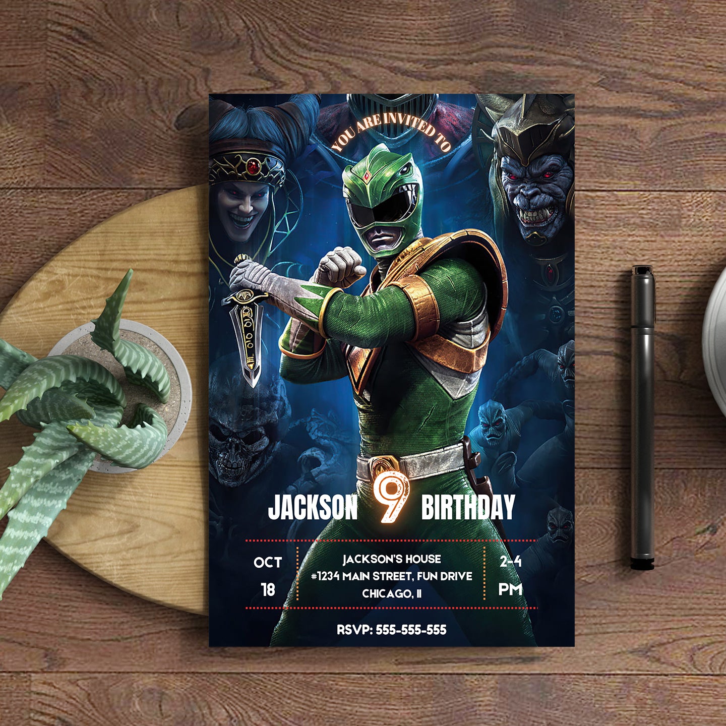 Power Rangers Dino Charge Invitations - CreativeRino