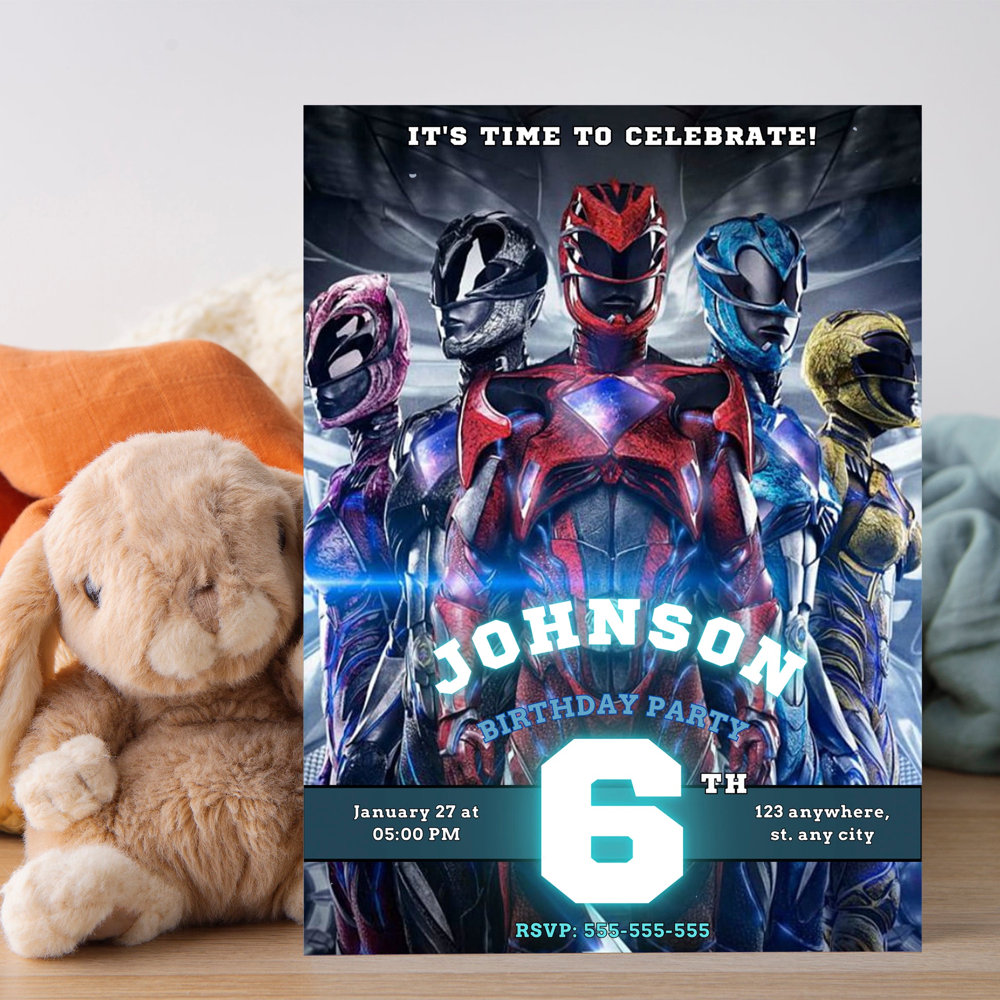 Power Rangers Dino Charge Birthday Invitations - CreativeRino