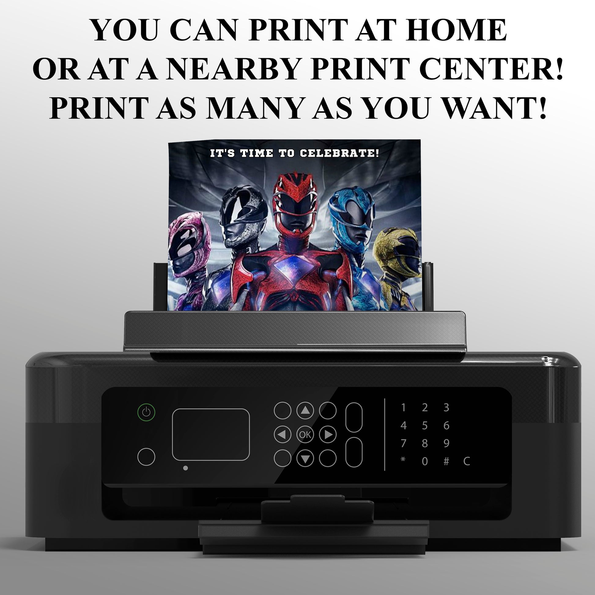 Power Rangers Dino Charge Birthday Invitations - CreativeRino