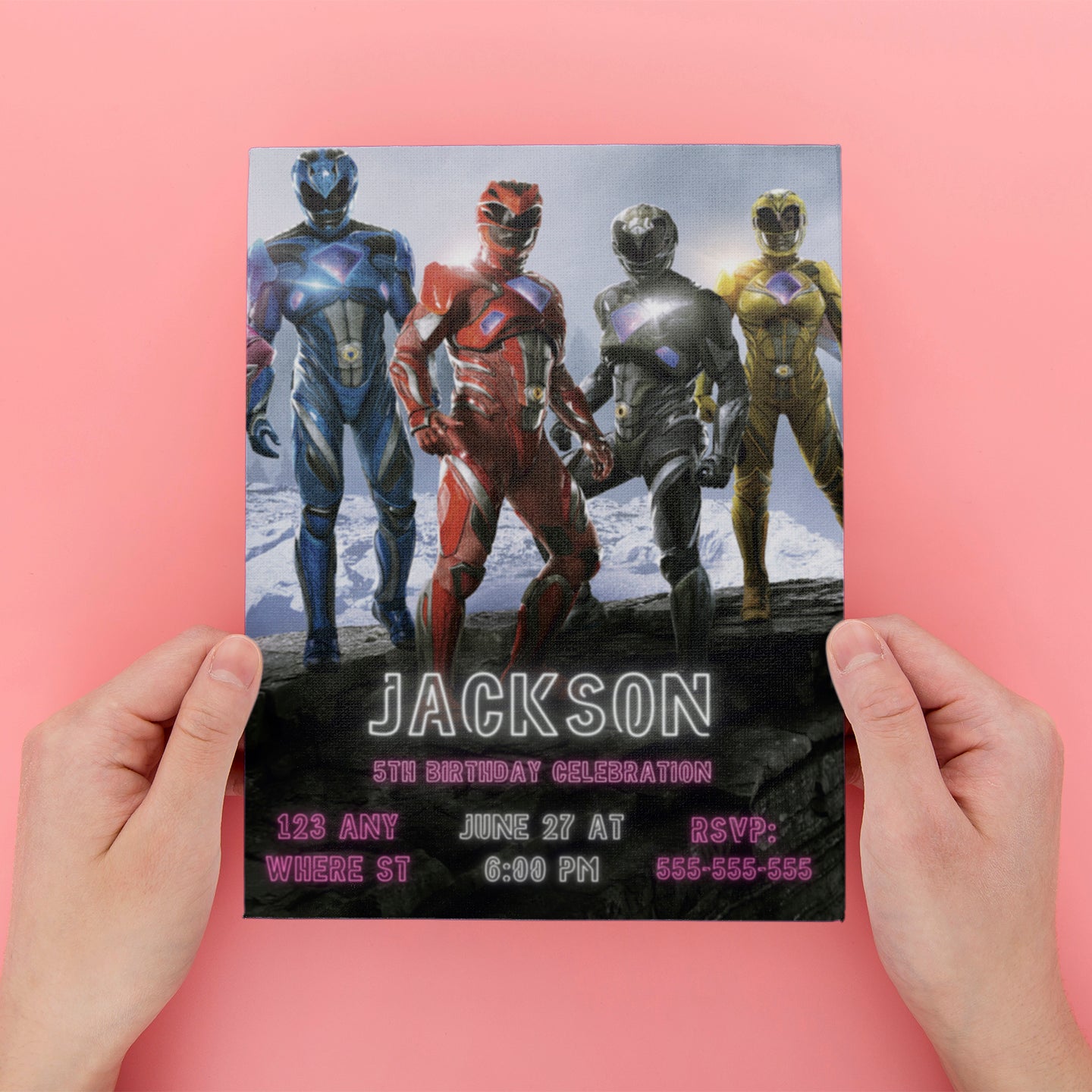 Power Rangers Dino Fury Invitations - CreativeRino