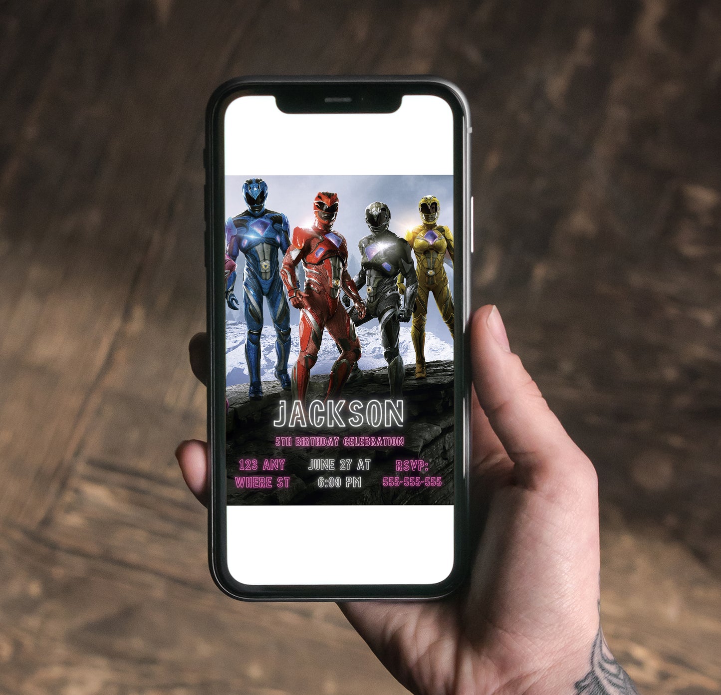 Power Rangers Dino Fury Invitations - CreativeRino