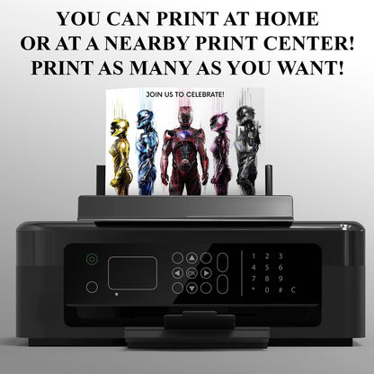 Power Rangers Digital Invitation - CreativeRino