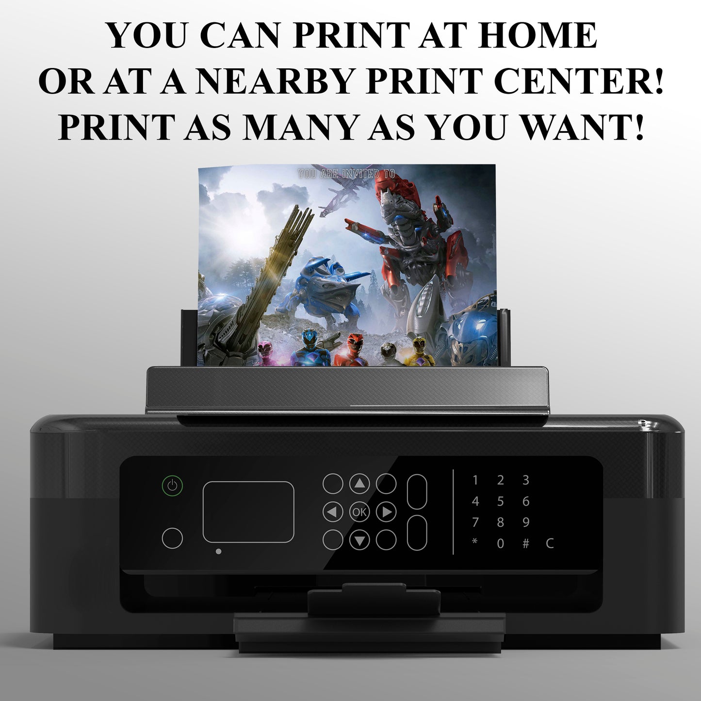 Power Rangers Party Invitations - CreativeRino
