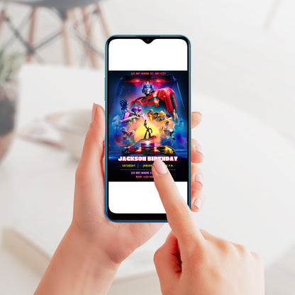 Transformers One Birthday Invitation Template - CreativeRino