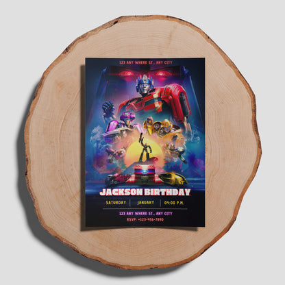 Transformers One Birthday Invitation Template - CreativeRino