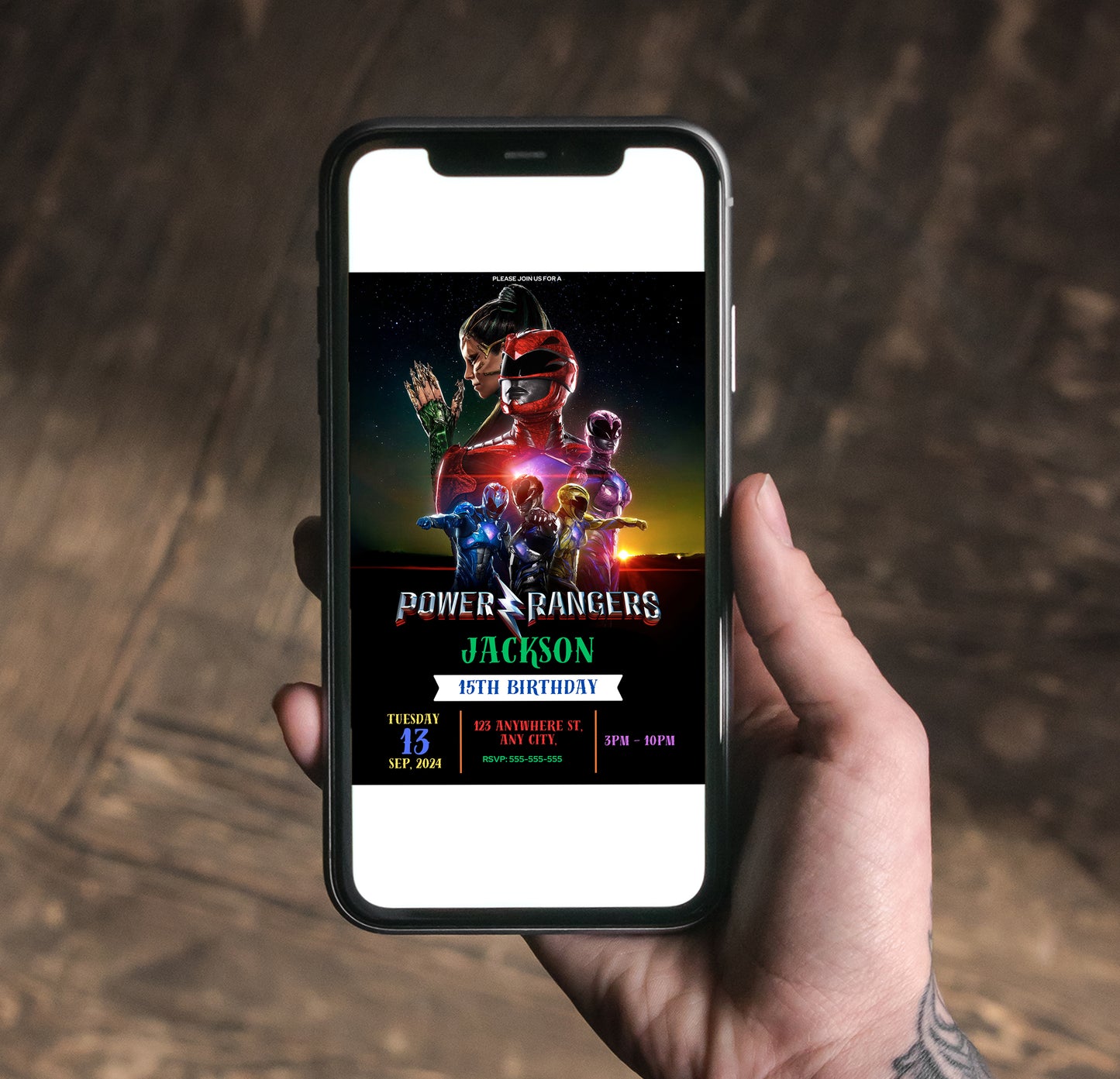 Printable Power Rangers Birthday Invitations - CreativeRino