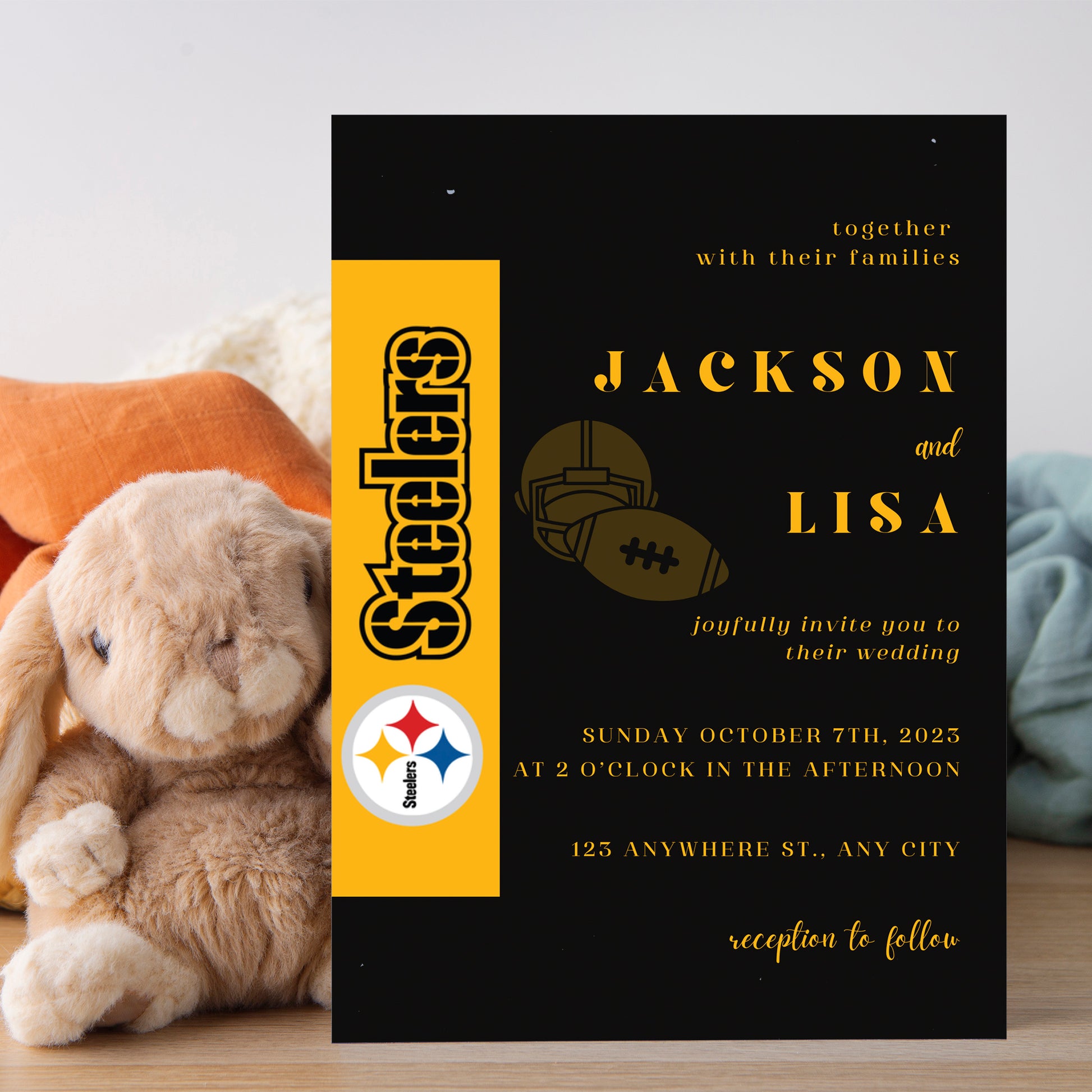 Pittsburgh Steelers Wedding Invitations - CreativeRino