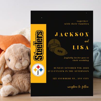 Pittsburgh Steelers Wedding Invitations - CreativeRino
