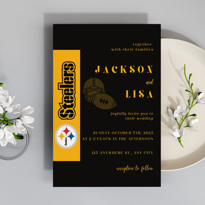 Pittsburgh Steelers Wedding Invitations - CreativeRino