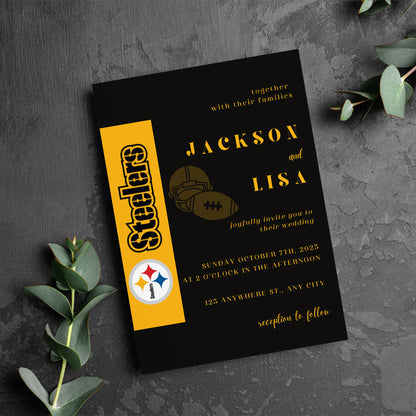 Pittsburgh Steelers Wedding Invitations - CreativeRino