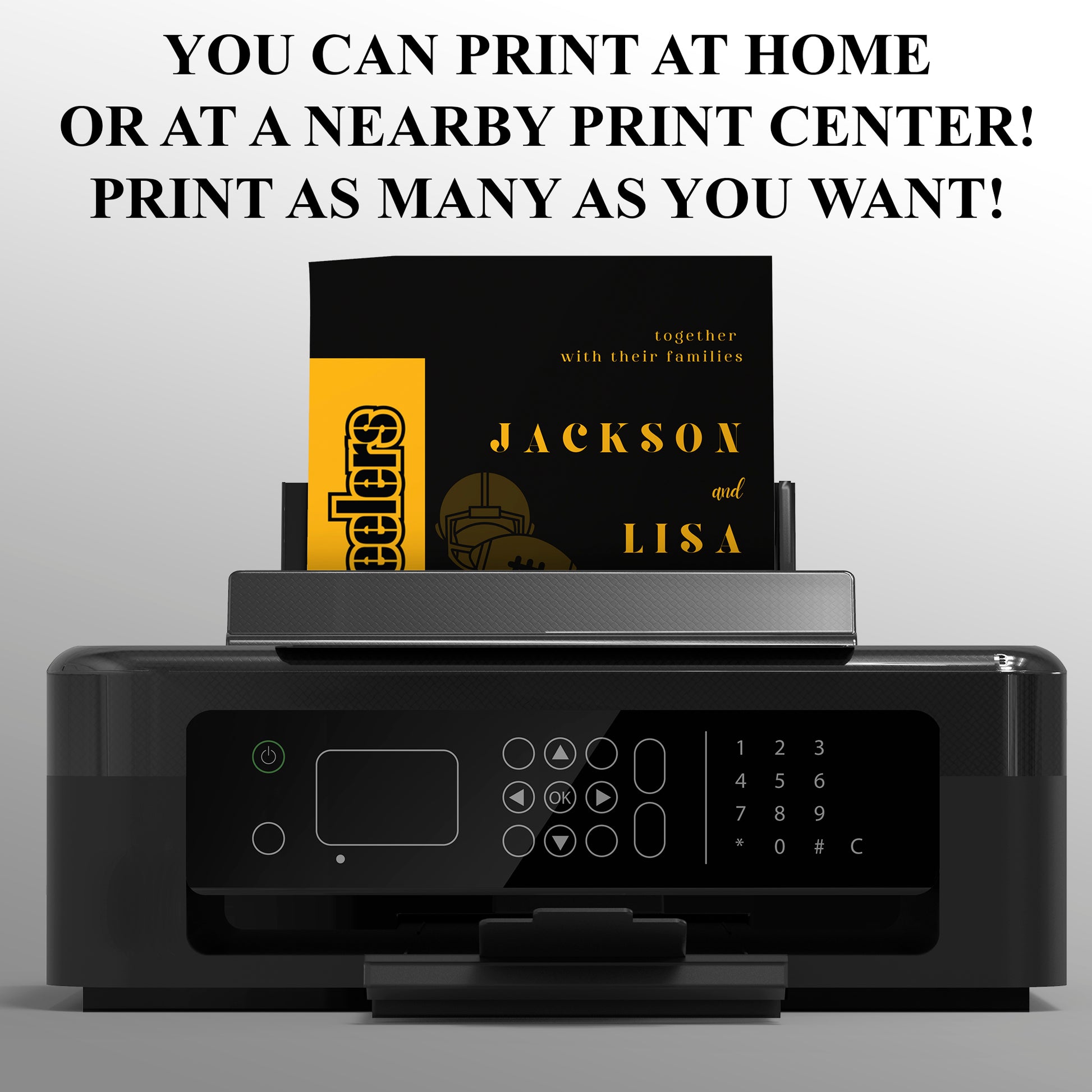 Pittsburgh Steelers Wedding Invitations - CreativeRino