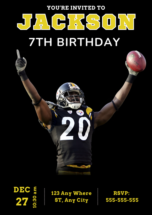 Pittsburgh Steelers Invitation - CreativeRino