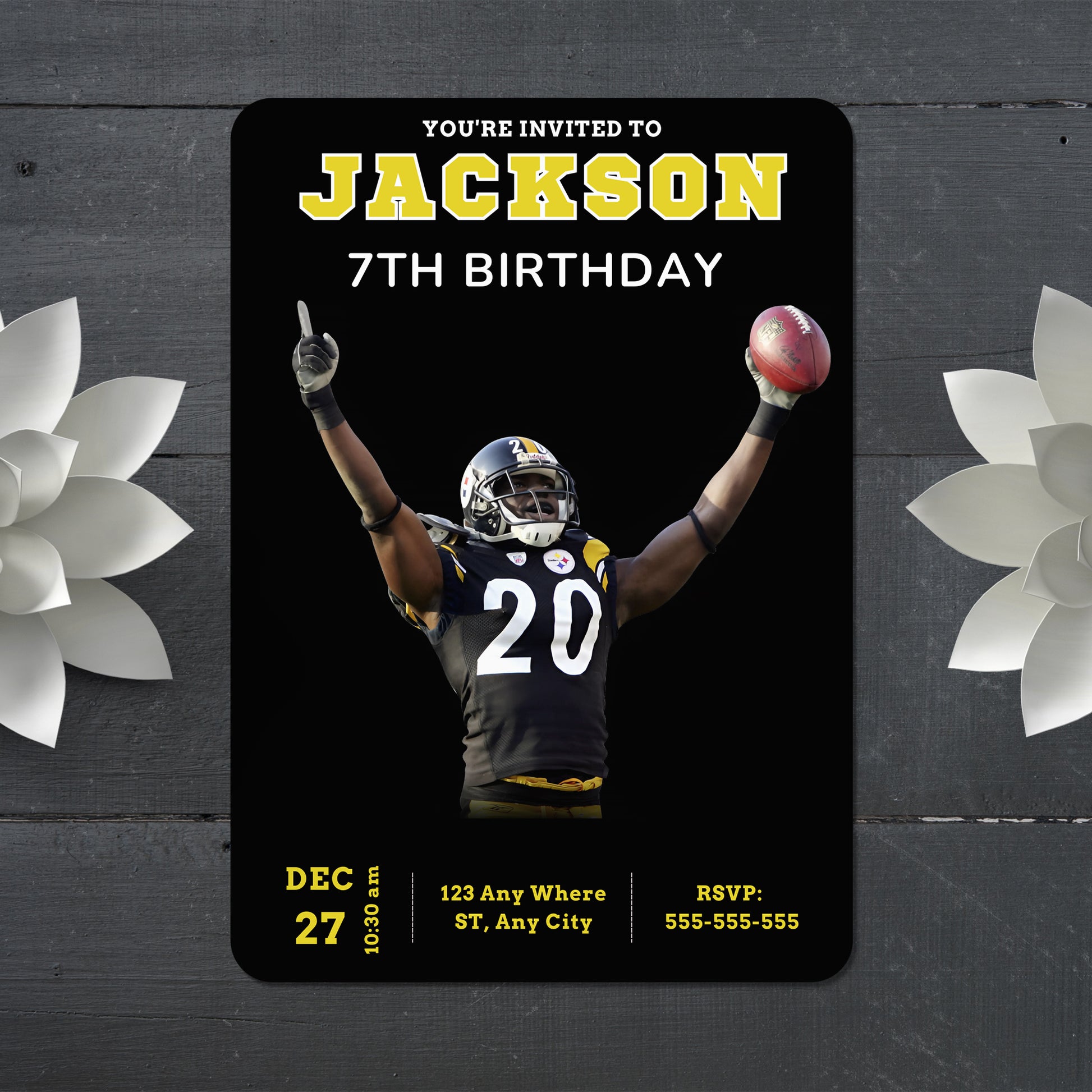 Pittsburgh Steelers Invitation - CreativeRino