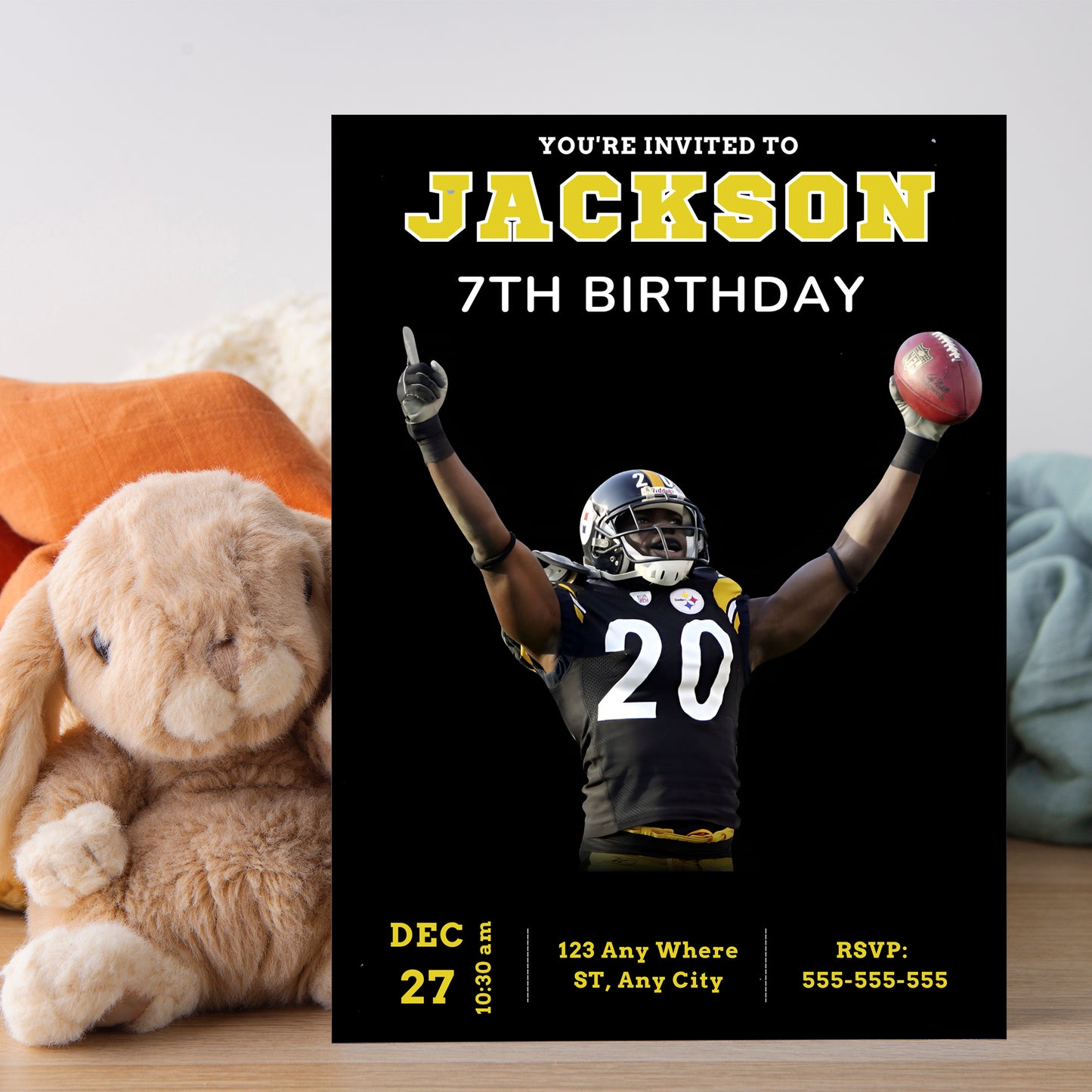 Pittsburgh Steelers Invitation - CreativeRino